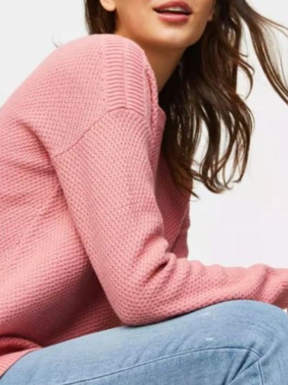 **Moving Sale** Northern Reflections Pink with Red Speckle Boatneck Sweater Sz M